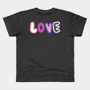 genderfluid love Kids T-Shirt